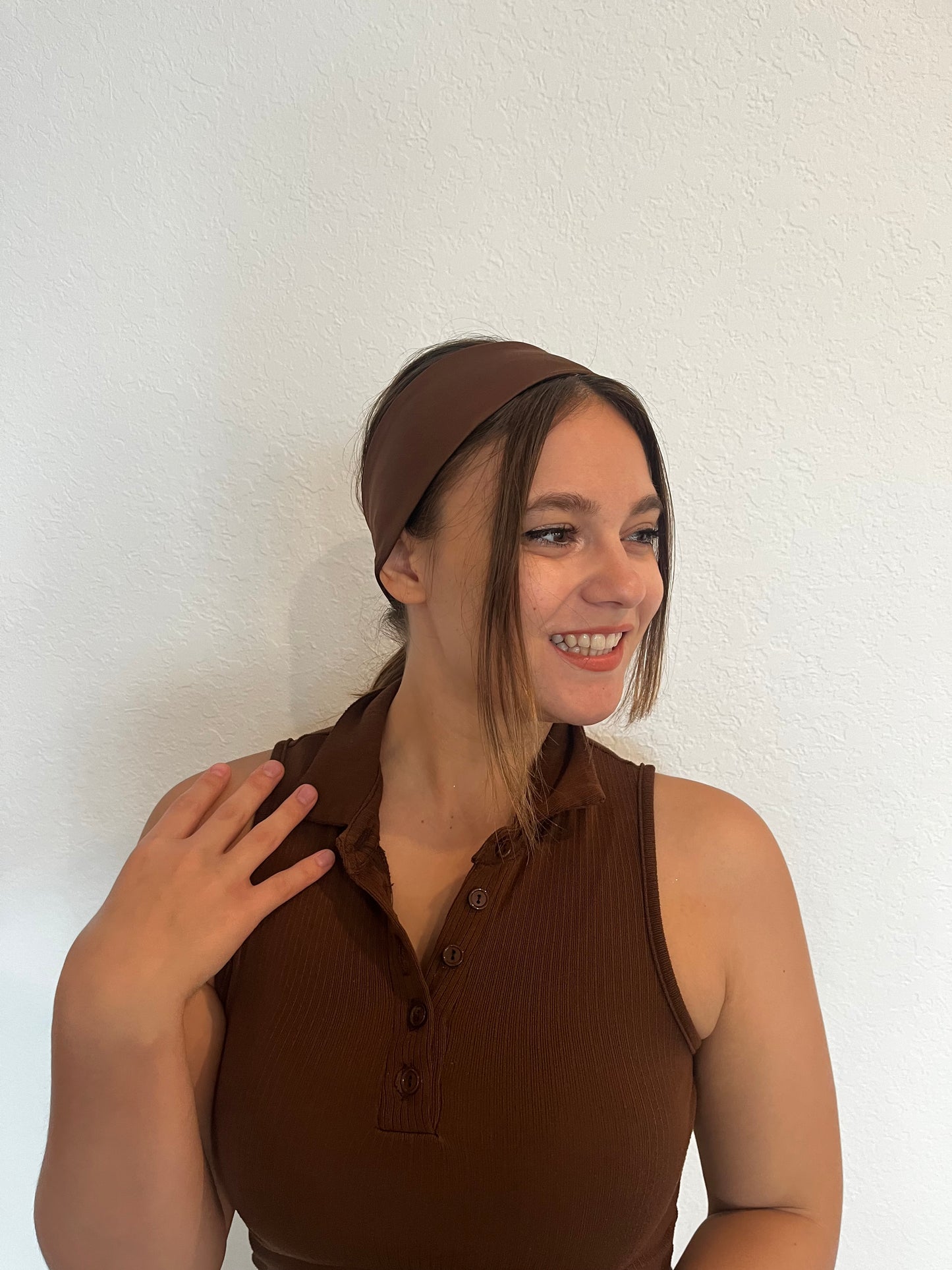 Nude Brown Laze Headband